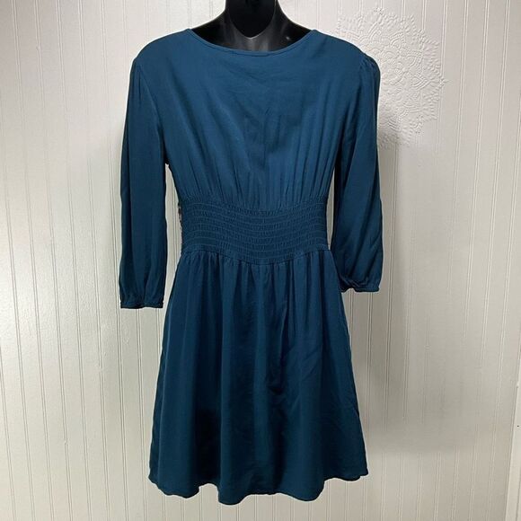 FRANCESCA’S Blue Rain Boho Embroidered Dress - Picture 3 of 5
